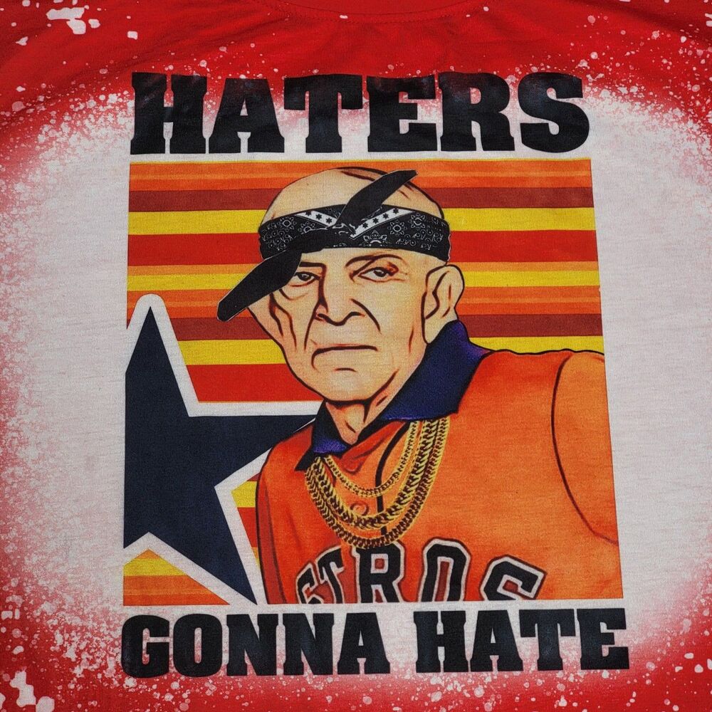 Houston Astros / Jim McIngvale (Mattress Mack) Graphic Tee "Haters" - Size Large